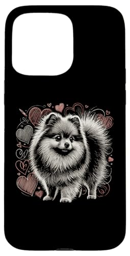 Custodia per iphone 15 pro max pomerania cuore pomerania pom dog