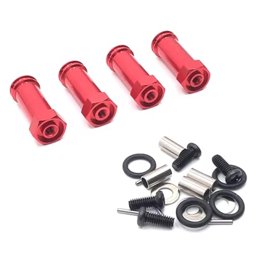 RC���f���p�[�c For WLtoys 12423 12428 12427 12429 FY01 FY02 FY03 FY07 FY08 1/12 ���^���A�b�v�O���[�h�����p 12mm ���L�J�v���[ RC�J�[�A�N�Z�T���[(Red)