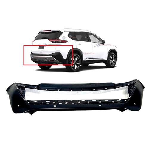 Image of FitParts Compatible with Nissan Rogue 2021-2023 Rear Bumper Cover | Textured, OEM 850B06RA0B, NI1100348