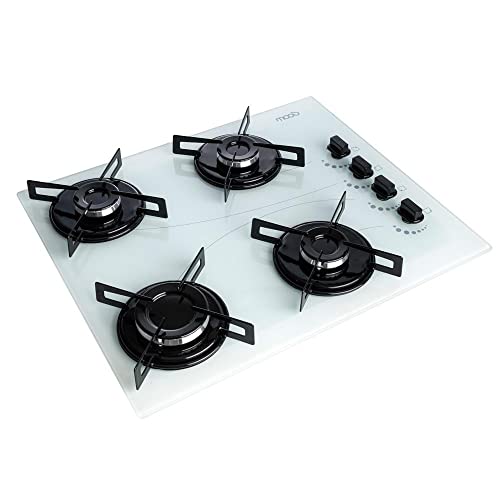 Cooktop 4 Bocas Moob Ultrachama Acendimento Automático Inteligente Bivolt Branco