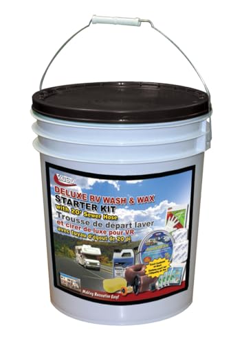 Image of Valterra K88131 Starter Kit (Deluxe RV with Bucket and Wash & Wax Kit),1 Pack, White