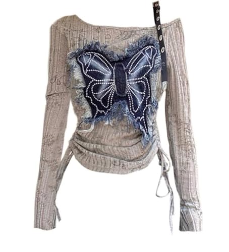 Chemise motif papillon originale et fluide pour femme moderne