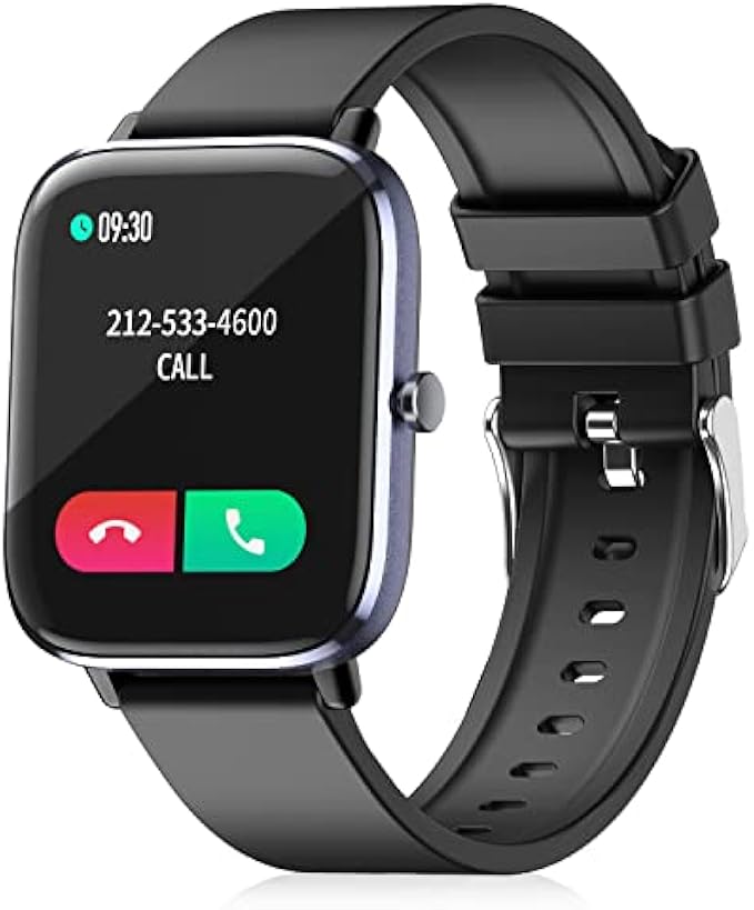 2022 Smart Watch with Bluetooth Call for Men Women, IP67 Waterproof Fitness Tracker with 1.7" HD Display Blood Pressure Heart Rate Temperature Sleep Monitor for Android and iOS Phones