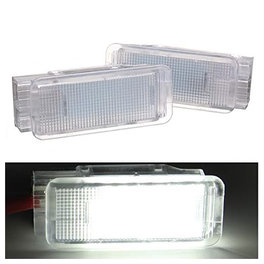 VIGORFLYRUN PARTS LTD 2pcs LED Iluminación Led para Maletero para Coche, para P-eugeot 1007 206 207 306 307 3008 406 407 5008, para Luces de Interior Xenón Blanco