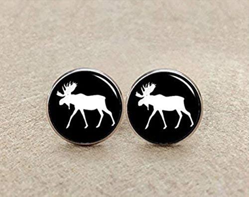 chen jian xin Moose Manchetknopen, Jacht Manchetlink, Herten Jagen Manchetknopen, Bruiloft Manchetknopen - Image 3