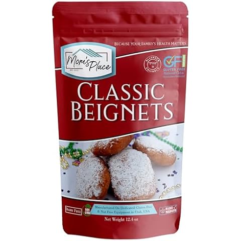 Mom's Place Gluten-Free Classic Beignet Mix, Easy to Make, Nut Free, Dairy Free & Soy Free, 12 Servings, 12.4 oz. Cover