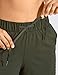 CRZ YOGA Women's Stretch Lounge Travel Shorts Elastic Waist Comfy Workout Shorts with Pockets -2.5 Inches Olive Green Small