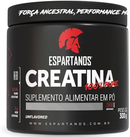 Creatina Monohidratada 100% Pura 300g - Espartanos