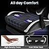 N-GEN GAMING Video Gaming Chair Office Computer Desk Use Ergonomic Reclining Backrest Adjustable Armrests Lumbar Support Footrest High Density Foam Breathable Fabric Heavy Duty Base (Black)