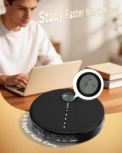 Qobayleo Portable Bluetooth CD Player
