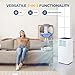 SereneLife Small Air Conditioner Portable 10,000 BTU with Built-in Dehumidifier - Portable AC unit for rooms up to 450 sq ft - WiFi app + Remote Control, Window Mount Exhaust Kit