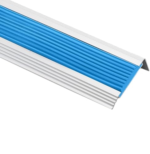 Nez de marche en aluminium en L et PVC marron de 5,5 cm pour sécuriser vos escaliers