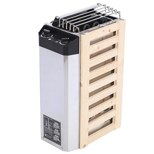 Calentador Sauna, Estufa Para Sauna Equipo De Calefacción De Sauna De Acero Inoxidable Con Control Interno De 3 KW Fácil Control De Temperatura Para Hoteles Piscinas Cubiertas Salas De Sauna (220v)