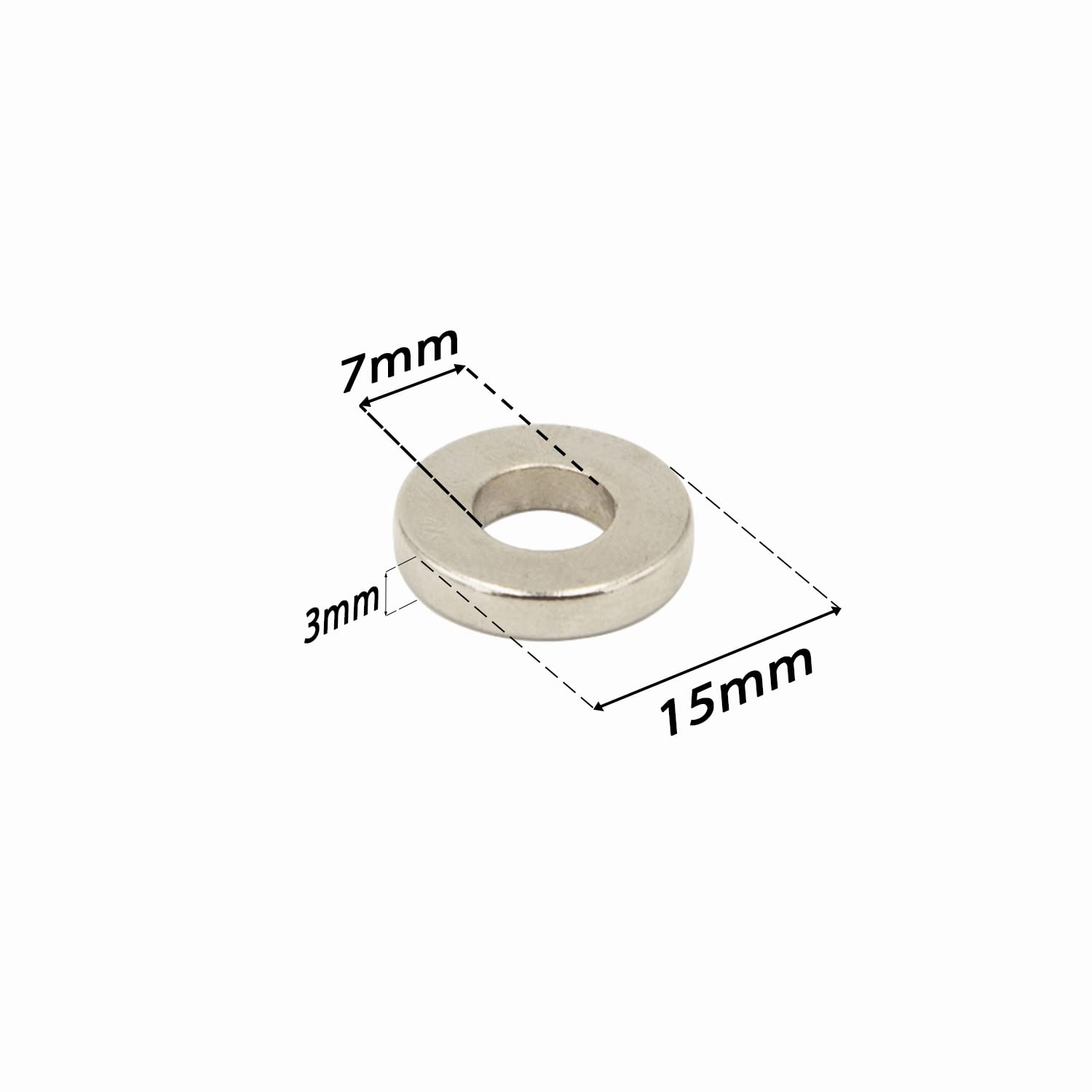 Neodymium Ring Magnets with Holes Strong Permanent 0.59 inch 10 Pack — Amazon image 3
