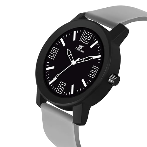 Image of IIK COLLECTION Watches for Men Round Numerical Dial Analogue Men Watch with Silicon Strap|Long Battery Life|Adjustable Flixable Silicon Strap|Watches for Boys.