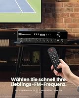 Donner Audio-Leistungsverstärker, 5.1-Kanal-Audioverstärker mit Bluetooth 5.3, optischem/koaxialem Eingang, USB, FM, 2 Mikrofoneingängen, Echo, Cinch-Eingang für Heimkino, Karaoke, MAMP4 – Ansicht 5