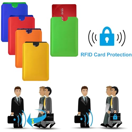 OIIKI 20 peças de capas com bloqueio de RFID para cartão de crédito, porta-cartões RFID de folha de