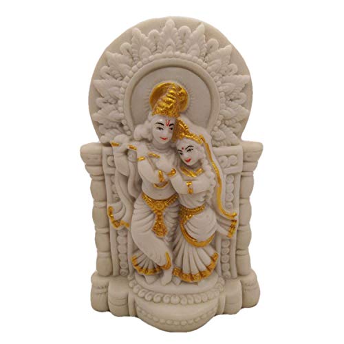 India Meets India Handicraft Marble Radha Krishna Statue, Radha Krishna Showpiece Home DÃ©cor, Best Gifting Made by Awarded Indian Artisan