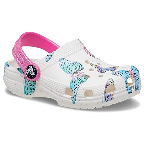 Image of Crocs Unisex-Child Classic Seasonal Print Clogs, Butterfuly Print, 5 Toddler