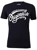 Rundhals Ausschnitt JACK & JONES Herren T-Shirt JJEJAFFAR Tee SS Crew Neck - Slim Fit, Größe:M, Farbe:Sky Captain (12157202)