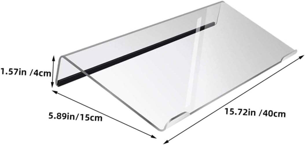 VILLCASE 2pcs Ergonomic Keyboard Holder -Skid Tilted Stand for Desktop Transparent for Comfortable Typing and Enhanced Workspace Organization