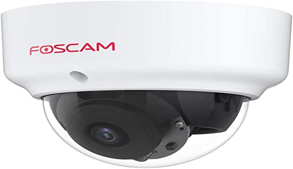 Foscam D2EP - Cámara IP PoE Exterior HD 2 MP infrarroja de 20 m, Antivandalico IK10. Detección Humana Inteligente, Compatible con Amazon Alexa