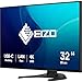 EIZO FlexScan EV3240X-BK 80 cm (31,5 Zoll) Monitor (USB-C (94W PD), DisplayPort, HDMI, USB-Hub, RJ-45 LAN, KVM Switch, 5 ms Reaktionszeit, 3840 x 2160 (4K UHD)) schwarz