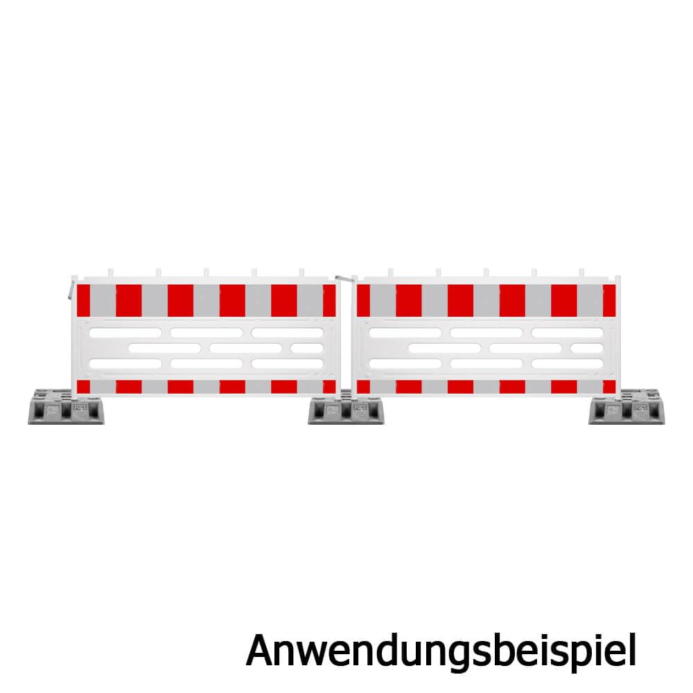 BIGPACK 5 x Komplett-Set TL-Schrankenzaun COBA, rot/weiß, RA1, 211 x 112 cm, Art.-Nr. 611578 | Schrankenzaun | Absperrschranke | Absperrzaun