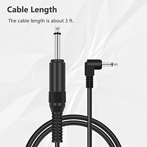 2 cables de audio 6.35mm mono a 3.5mm mono ángulo 90° miniatura 4