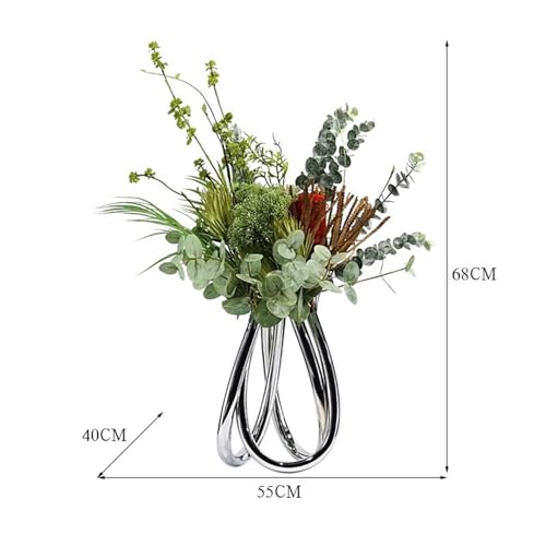 Fleurs artificielles dans un vase pour centre de table chic et moderne - 3