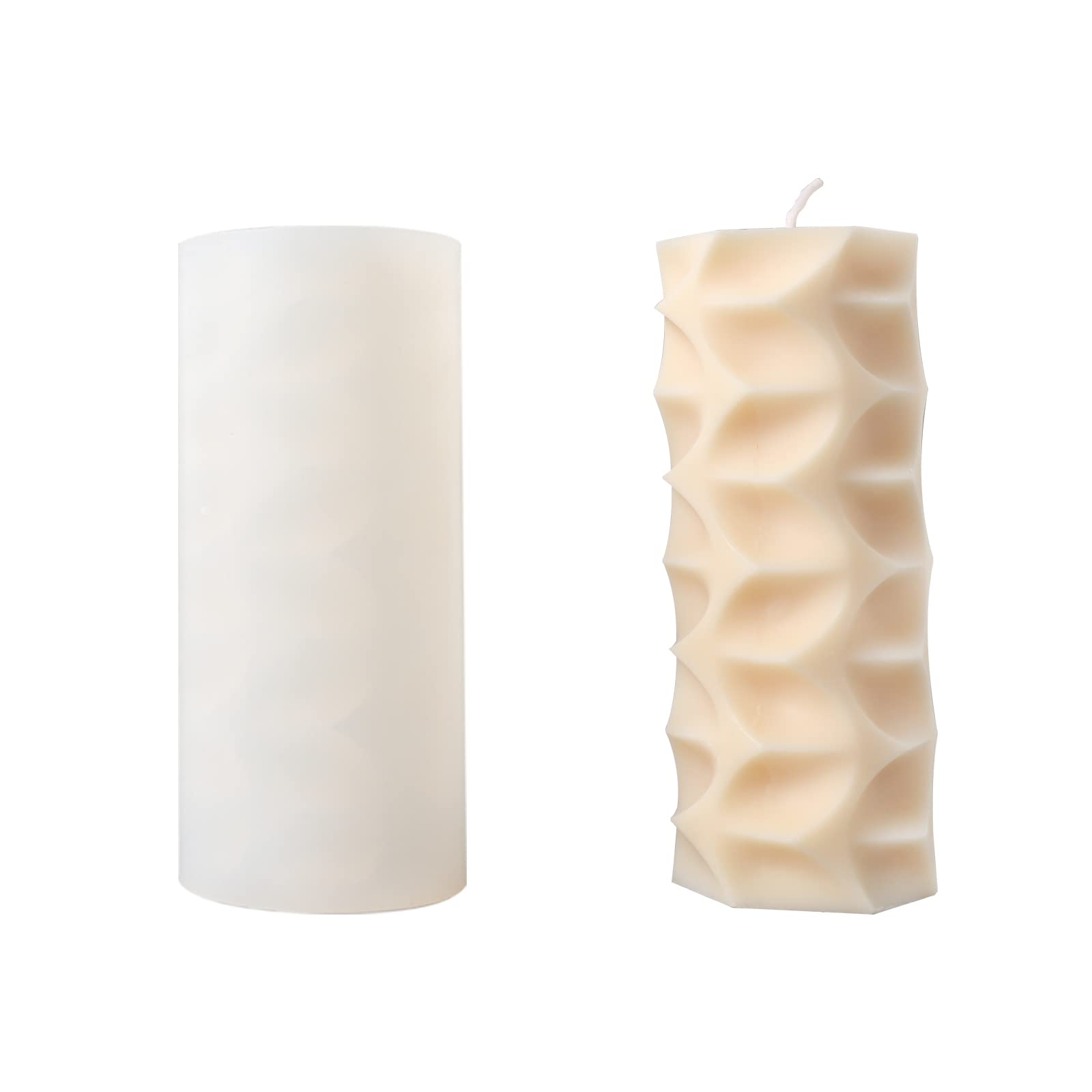 Moule à bougie sculptural en silicone BOOWAN NICOLE pour finitions artistiques