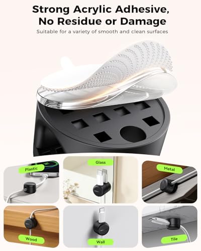 50-Pack Rocoren Magnetic Cable Clips and Hook-and-Loop Cord Ties Cable Management Kit 6.49 + Free Shipping w/ + 50% Off Code EYAIAU1A - image 8
