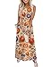Womens Summer Dresses Maxi Sundress Flower Floral Dresses Plus Size Spring Clothes Beach Vacation Outfits Fashion Clothing Sleeveless XL