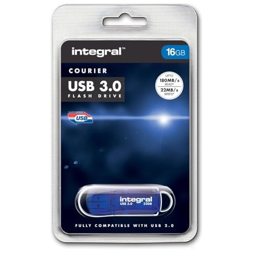 Best Price Square USB 3.0 Flash Drive Courier 16GB INFD16GBCOU3.0 by Integral