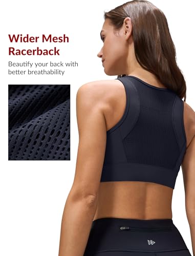 Image of Yvette Front Closure High Impact Sports Bra for Women | Cup Sizes A to DDD Up to 5XL, Sewn in Pads, No Underwire, Breathable Fabric Moisture-Wicking, Easy on and off, Full Coverage