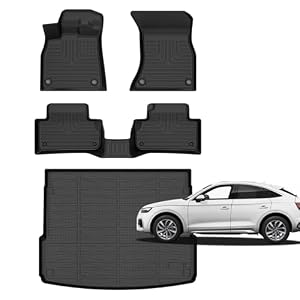 for Audi Q5/SQ5 Floor Mats 2025 2024 2023 2022 2021 2020 2019 2018 (Not for Q5 PHEV Models),Car Mats for Audi Q5/SQ5 All Weather Floor Mats Cargo Liner Accessories 2018-2025