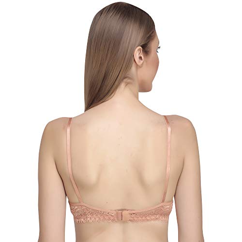 Image of Lace Padded Everyday Padded Bra for Women - Made of Pure Cotton Full Coverage Over Size Non Wired Pushup Soft Cup for T-Shirt Saree Dress Sports Garment for Daily Use Everyday