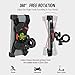 visnfa New Bike Phone Mount Anti Shake and Stable 360° Rotation Bike Accessories for Any Smartphone GPS Other Devices Between 3.5 and 6.5 inches (Black)