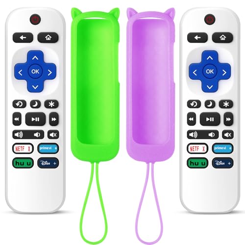 Télécommande Roku universelle ONEBOM lot de 2 avec coques silicone