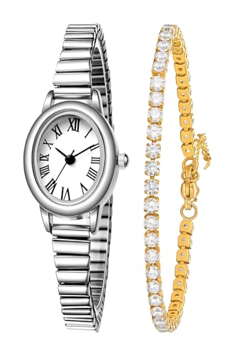 Montre vintage femme ajustable pour petits poignets or