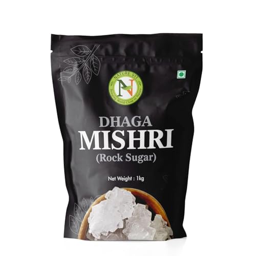 Nature Vit Dhaga Mishri, 5 kg | Rock Sugar | Pure Thread Crystal | Thread Mishri | Mishri Crystal | Dhaga Mishri In Fresh | Super Saver Pack