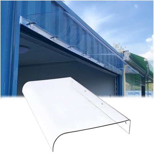 Auvent de porte-fenêtre extérieur transparent, abri de pluie en polycarbonate largeur 300 cm