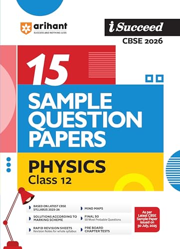 Image of Arihant i-Succeed CBSE Sample Question Papers 2026 Physics, Chemistry & Biology Class 12 (Set of 3) | 15 Sample Question Papers | Rapid Revision ... on CBSE Sample Paper | Engliah Medium