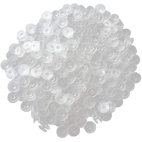 YEALQUE 250pcs Clean Buckle Plastic Transparent Button Charm Backs Accessories for Shoe Charms Whristband Charm Factory DIY Ornaments Cover