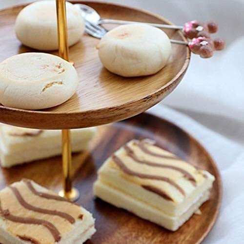 木のフルーツプレート Amazon.co.jp: 木製三層のフルーツプレート近代トレイマルチ