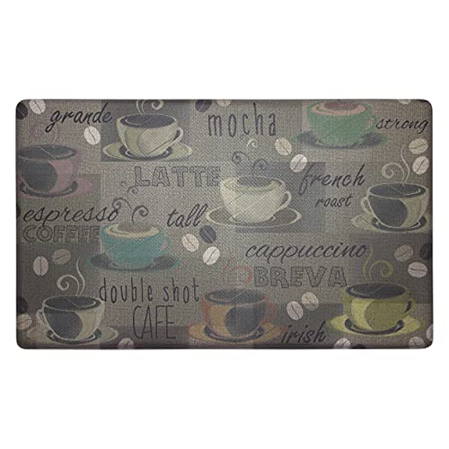 Chef Gear - Anti-Fatigue Gelness Kitchen Mat, Roasted Coffee, Cushioned Comfort Chef Mat, Faux Leather, Memory Foam & Skid-Resistant, Measures 20" X 32" #TOP6