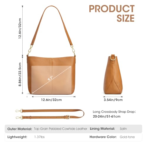 Image of Kattee Leather Crossbody Bags for Women, Crossbody Purses for Women, Women's Handbags Hobo Bag with Adjustable Strap