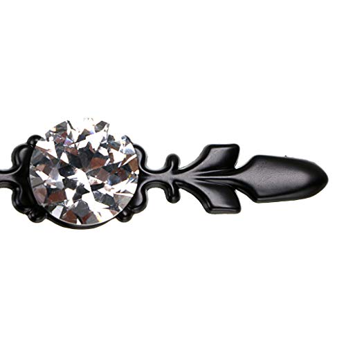 Sumnacon 10 Pcs 4.7" Drawer Dresser Knobs Pull Handles - Crystal Glass Diamond Decorative Knobs With Plate, Cabinet Cupboard Door Knobs With Screws For Kitchen Bathroom Office Decoration, Black #TOP6