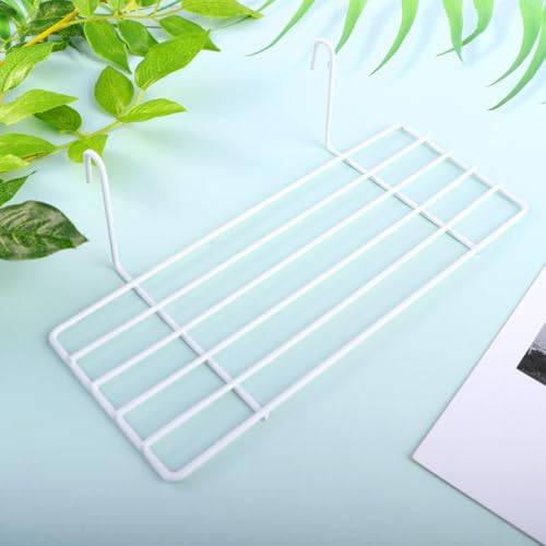 Image of Iron Frame Bird Cage Perch Shelf with Hanging Hooks - Sturdy Wire Platform for Perching, Climbing & Resting - for Small to Medium Parrots, Cockatiels, Finches