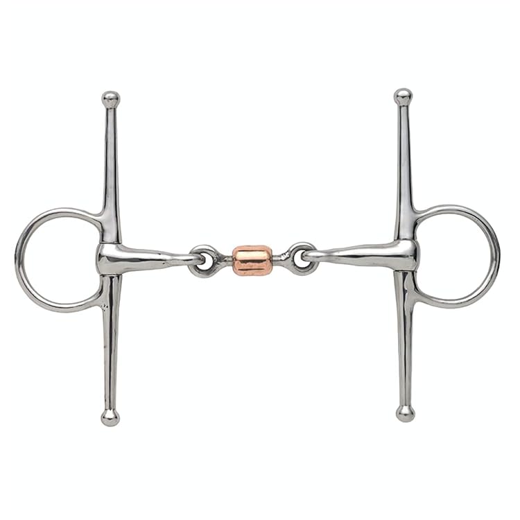 Full Cheek Snaffle Bit With Copper Peanut Stainless steel for Horse (6 Inchs)